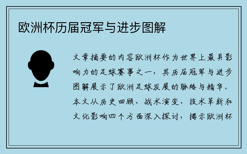 欧洲杯历届冠军与进步图解